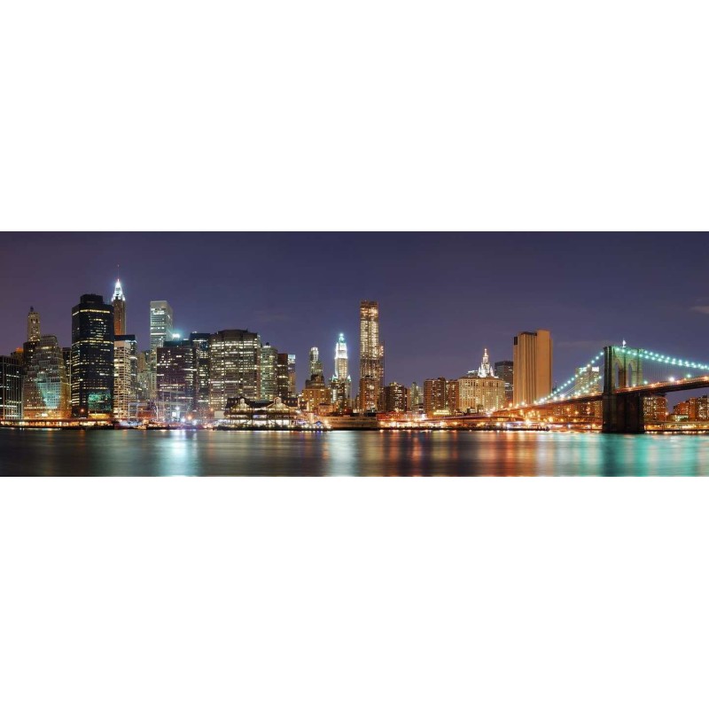 Cuadros Modernos-Noche Iluminada New York 180 x 60 cm
